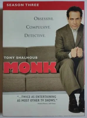Monk - Season 3 (DVD 2005 4-Disc Set) • $12.12