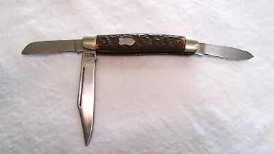 Pocket Knife 3 Blades Electricians Folding EXTREMELY SHARP Klein Tools Vintage • $33.11