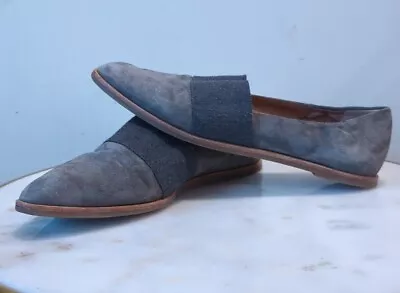 Women’s Ellen Degeneres Gray Suede Flats Loafers Casual Shoes Size 9.5 • $5.99