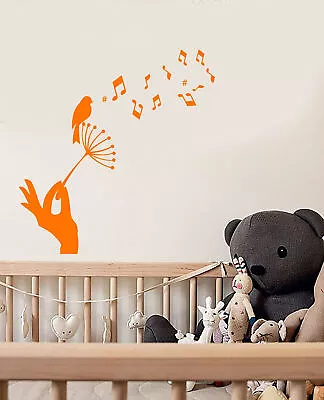 Vinyl Wall Decal Songbird Melody Sheet Music Notes Nursery Room Stickers 4038ig • $69.99