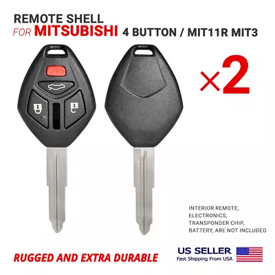 2X Remote Head Key Shell With Blade MIT11R MIT3 For Mitsubishi 4B (Clip-on) • $12.95