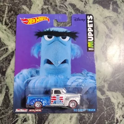 Hot Wheels Muppets - 1952 '52 CHEVY TRUCK - Sam The Eagle Real Riders • $4.25