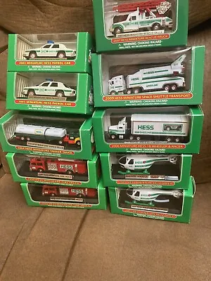 Hess Mini Trucks.  10 Pieces Nib. 2/2005 2/2003. 2/1999. 1 / 2004200620072009 • $40