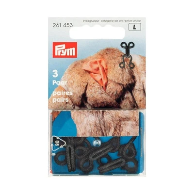 £3.20 • Buy Prym Large Fur Hooks And Eyes - Black Covered Polyester - 261453