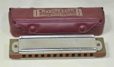 M Hohner Marine Band Harmonica #364 KEY Of C W/ Original Case • $20