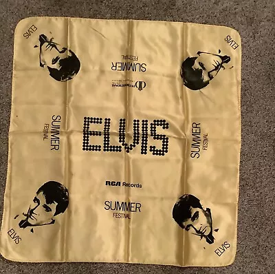 Elvis International Hotel Summer Festival Polyester Scarf 25x27 Yellow  • $305