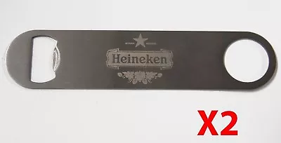 X2 Heineken Lager Bar Blade Speed Beer Bottle Opener New Stainless Steel • $17.90