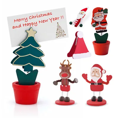 £6.99 • Buy 5 X Table Place Setting Name Card Holder Christmas Party Decoration Santa Xmas