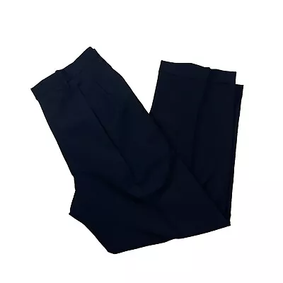 VTG Ermenegildo Zegna Men’s Pleated Dress Pants Black• 32x28 • $44.99