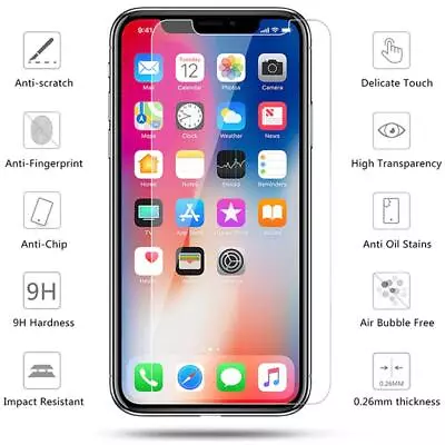 For Apple IPhone Models 2.5D 9H Flat Tempered Glass Screen Protector • $14.06