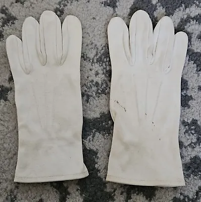 Vintage 1940s Mens White Dress Gloves • $10