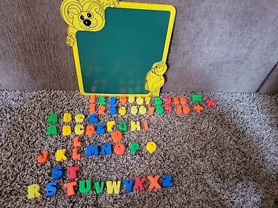 £72.69 • Buy Vintage Pre-School Magnetic Alphabet' N Board With Magnetized Letters & Numbers