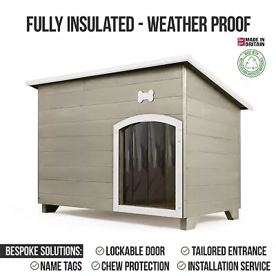 Outdoor Dog Kennel / House Winter Weather Proof Insulated - XL Natural Stone 101 • £299.99