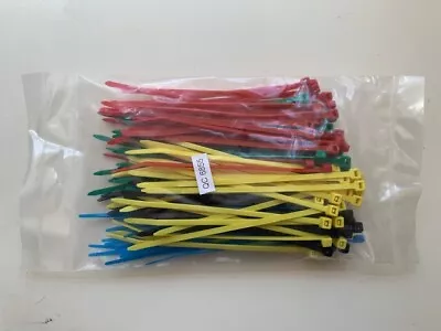 Multi Coloured Cable Ties 140mm X 3.6mm Pack Of 100 • £3.25