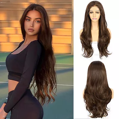 Colored Synthetic Lace Front Wig HD Lace Frontal Wig Wave Full Cosplay Daily US • $84.87