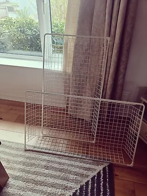 2 X Ikea Sliding Wire Baskets To Fit Wardrobe W100xD58cm • £35