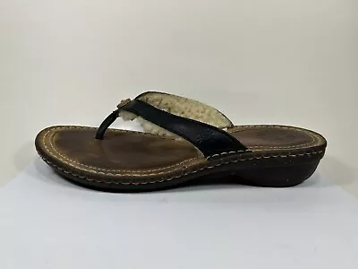 Ugg Hamoa Brown Leather Flip Flops Women’s Size 7 • $17