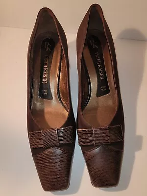 Peter Kaiser Womens Shoes Brown Suede Leather Slip On 2  Heel Sz 7 New • $44.95