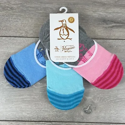 3 X Geniune PENGUIN Womens Ladies Footsies Socks Invisible UK 4-8 EU 37-42 T332 • £9.95