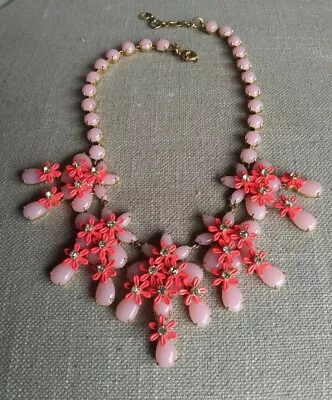 JCrew Floral Cascade Necklace F6439 $138 Pink • $59.99