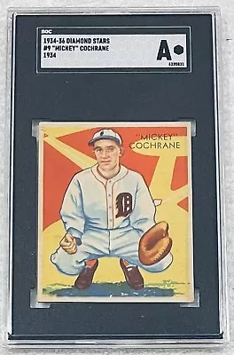 Spectacular 1934 Diamond Stars Mickey Cochrane #9 Sgc Authenticated Authentic • $249.99