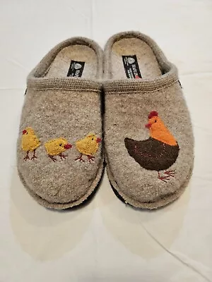 Haflinger Gallina Slippers Natural Hen & Chicks 37 • £76.01