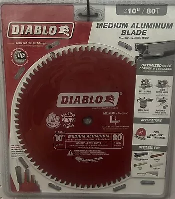 Diablo D1080N Non-Ferrous Metal & Plastic Cutting Saw Blade 10  X 80T • $39.95