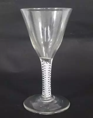 Antique Georgian 18th Century Wine Glass With Multi Spiral Air Twist Stem • £175
