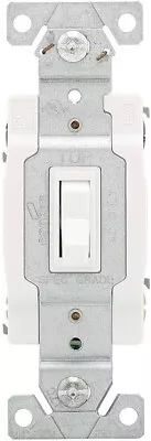 EATON 1242-7W-BOX Standard Grade 4-Way Toggle Switch Grounding White • $12.99