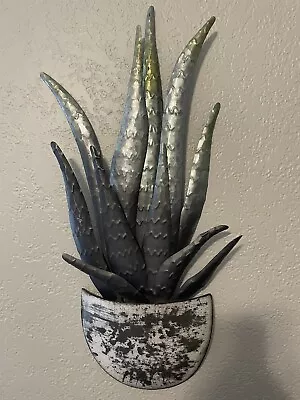 SouthWest Decor -Metal Aloe - Succulent Art • $25