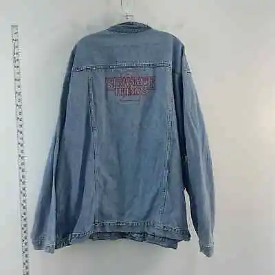 Stranger Things Movie Promo Set Crew Denim Trucker Jacket Mens XL • $250