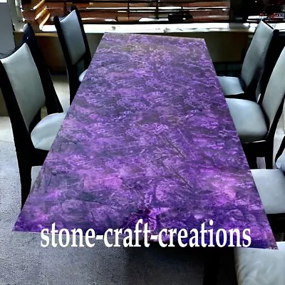 Amethyst Dining Table Top Stone Kitchen & Bar Counter Top Table Slab Wall Decor • $1869.89