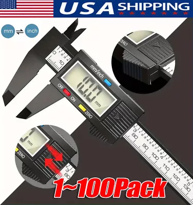 6  150mm Digital Caliper Micrometer LCD Gauge Vernier Electronic Measuring Ruler • $7.18