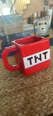 Minecraft TNT Large 24 Oz. Red Square Collectible Mug *Out Of Stock Everywhere* • $13.95