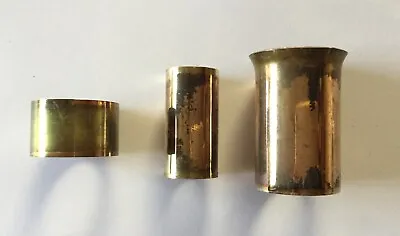 3 X Heavy Brass Cylinder Spacers Covers Chandelier Parts / Replacement / Spares • £6