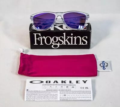 OAKLEY FROGSKINS Polished Clear With Prizm Violet Lenses 9013H755 • $109.30