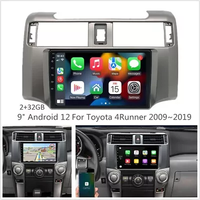 For Toyota 4Runner 2009-2019 WiFi Android 12 Car Stereo Radio 9  GPS Nav CarPlay • $131.09