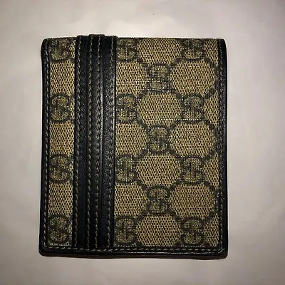 Gucci Pre Owned Navy Blue Monogram Unisex Vintage Wallet • $300