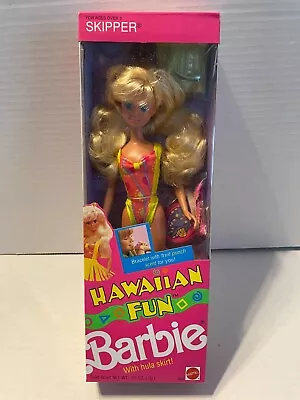 Rare Vintage Hawaiian Fun Skipper Barbie Doll Mattel 1990 New In Box Hula Skirt • $24.99