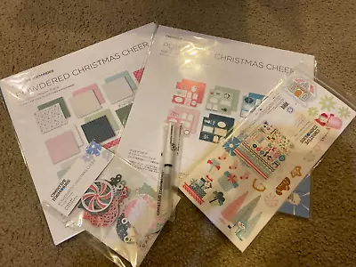 Creative Memories POWDERED CHRISTMAS CHEER 5 Pc Lot Paper Mats Stickers Pen • $64.99