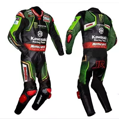 Kawasaki Motorcycle Cowhide Leather Bikers Racing Suit • $355