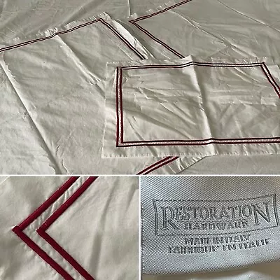 Restoration Hardware Queen Bedding Set Duvet Cover 2 Pillow Shams & 1 Boudoir RH • $225