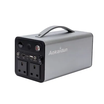 Portable Power Station 300W Solar Generator Lithium Battery Camping RV Outdoor • £92.99