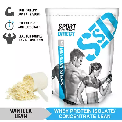 2kg Vanilla Lean Whey Protein Isolate / Concentrate - Lean Wpi / Wpc 2 X 1kg • $66.02