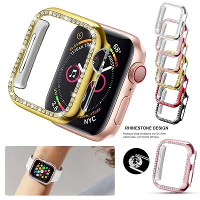 $9.99 • Buy For Apple Watch Series 8 7 654321 Bling Protector Case Cover Bumper Screen Frame
