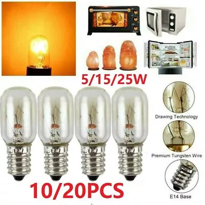 10/20X Himalayan Salt Lamp Globe Bulb Light  Heat Resisting 7W/15W/25W E14 Lamp • $14.49