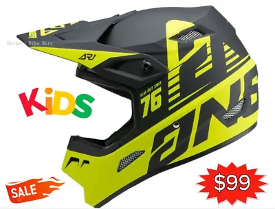 NEW Motocross Helmet Kids Answer Racing AR1  Dirt Bike Youth Helmet Yellow • $99