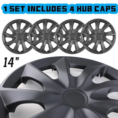 14  Set Of 4 Universal Wheel Rim Cover Hubcaps Snap On Car Truck SUV To R14 Tire • $40.99