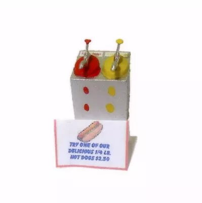 Dollhouse Diner Ketchup Mustard Dispenser Food For 1:12 Miniature Hot Dog Stand • $6.95