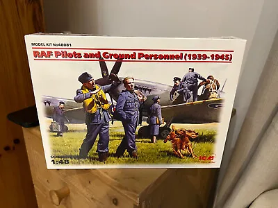 £13.50 • Buy ICM 48081 RAF Pilots And Ground Personnel 1939-1945 1:48 Model Kit Figure
